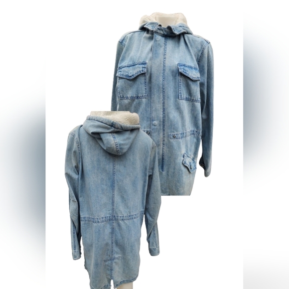 Jackson denim‎ unlined hooded anorak/ coat L/XL or ip - Picture 1 of 12